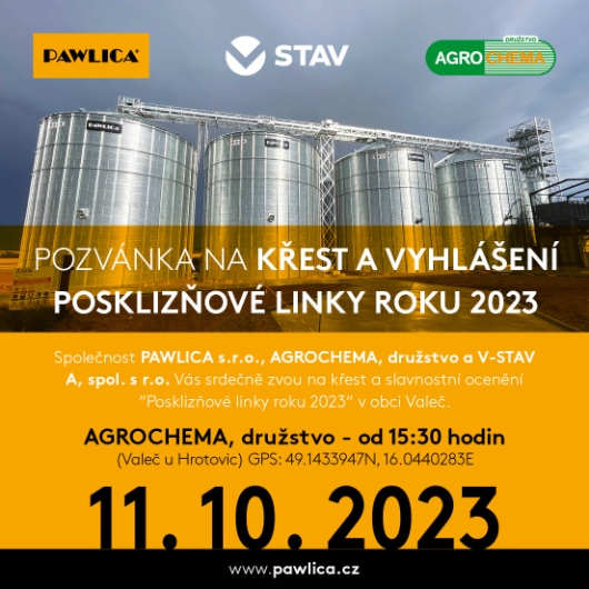 Pozvánka na Křest a vyhlášení Posklizňové linky roku 2023